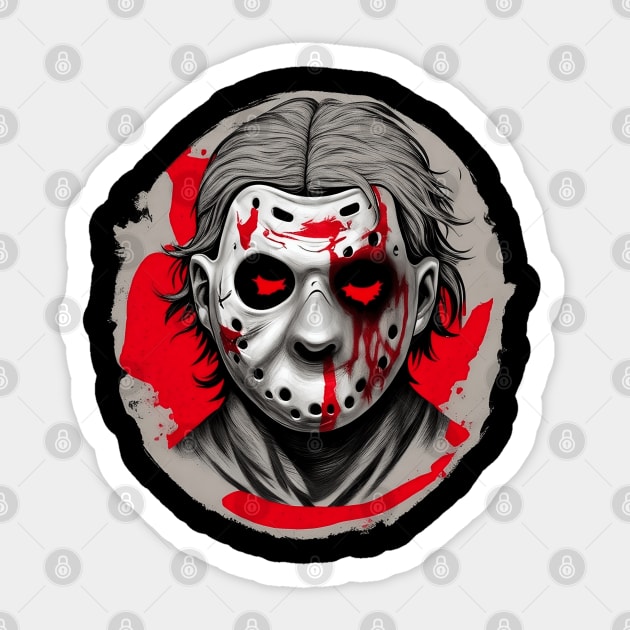 The Man behind The Mask Sticker by SarjisHemmo.com